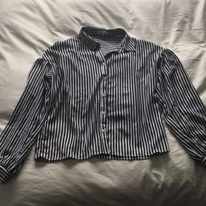 Button down Long sleeve Blouse - M